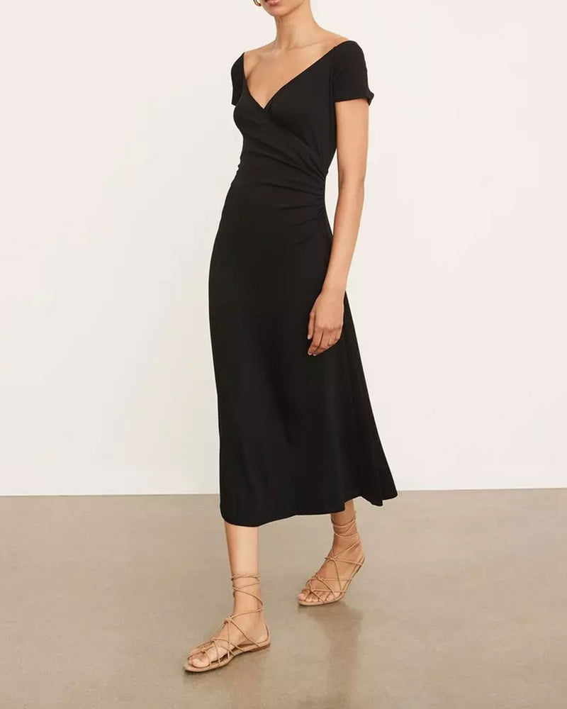 Vince Short Sleeve Wrap Dress at Mercantile – Mercantile Portland